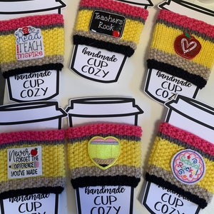 Hand knitted teacher coffee/tea cozies