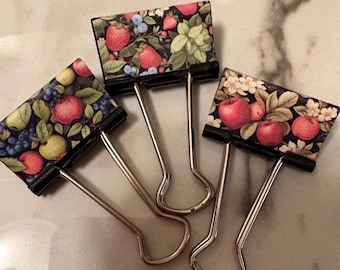 Nature’s Bounty - set of 3 medium binder clips