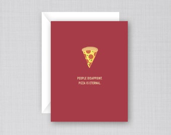 Pizza Card | Funny Pizza Card | Pizza Birthday Card