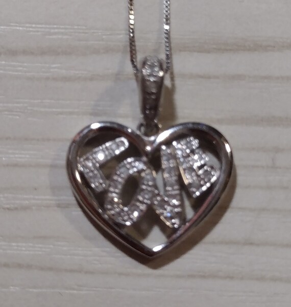 14K Silver Gold "LOVE" Pendant Necklace