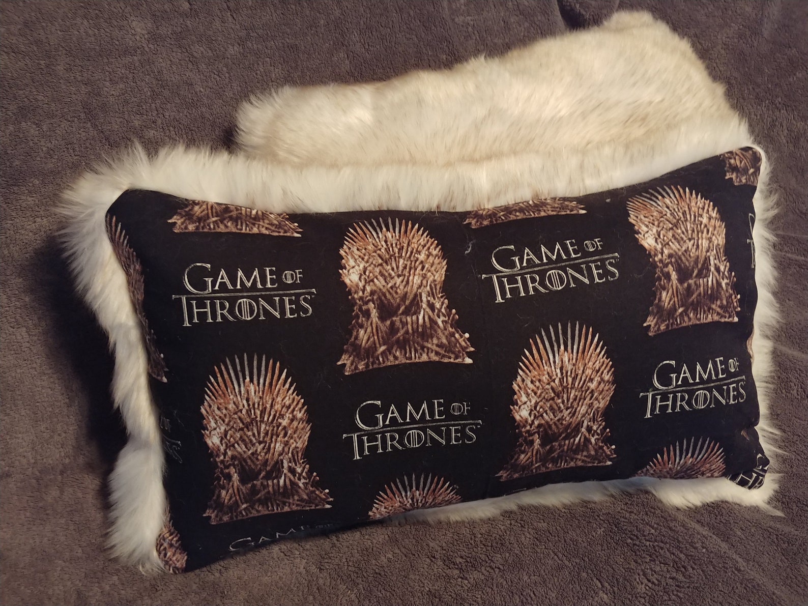 Pillow 12x16 Game of Thrones Throne CottonIvory Faux Etsy