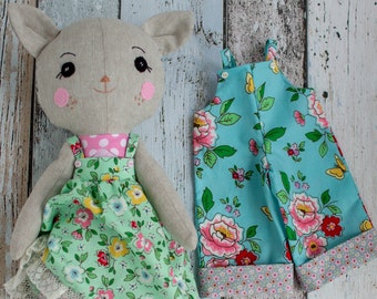 Cat Doll 'My Friend Kat' Spring Wardrobe PDF Sewing Pattern