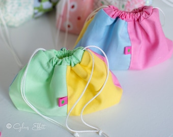 Petite Puff Bag & Fabric Bunny, PDF Sewing Pattern