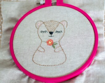 Woodland Koala Embroidery Pattern, Nursery Animal (PDF Pattern)