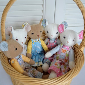 Saxon Bear PDF Sewing Pattern, Dressed Fleece Bear Doll
