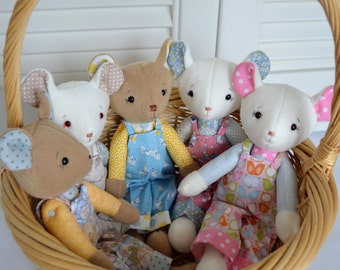 Saxon Bear PDF Sewing Pattern, Dressed Fleece Bear Doll