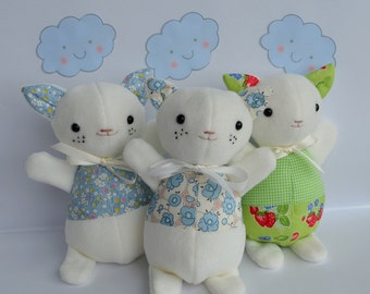 Soft Toy sewing pattern, kitty cat 'TIMYTABBY' (PDF Pattern)