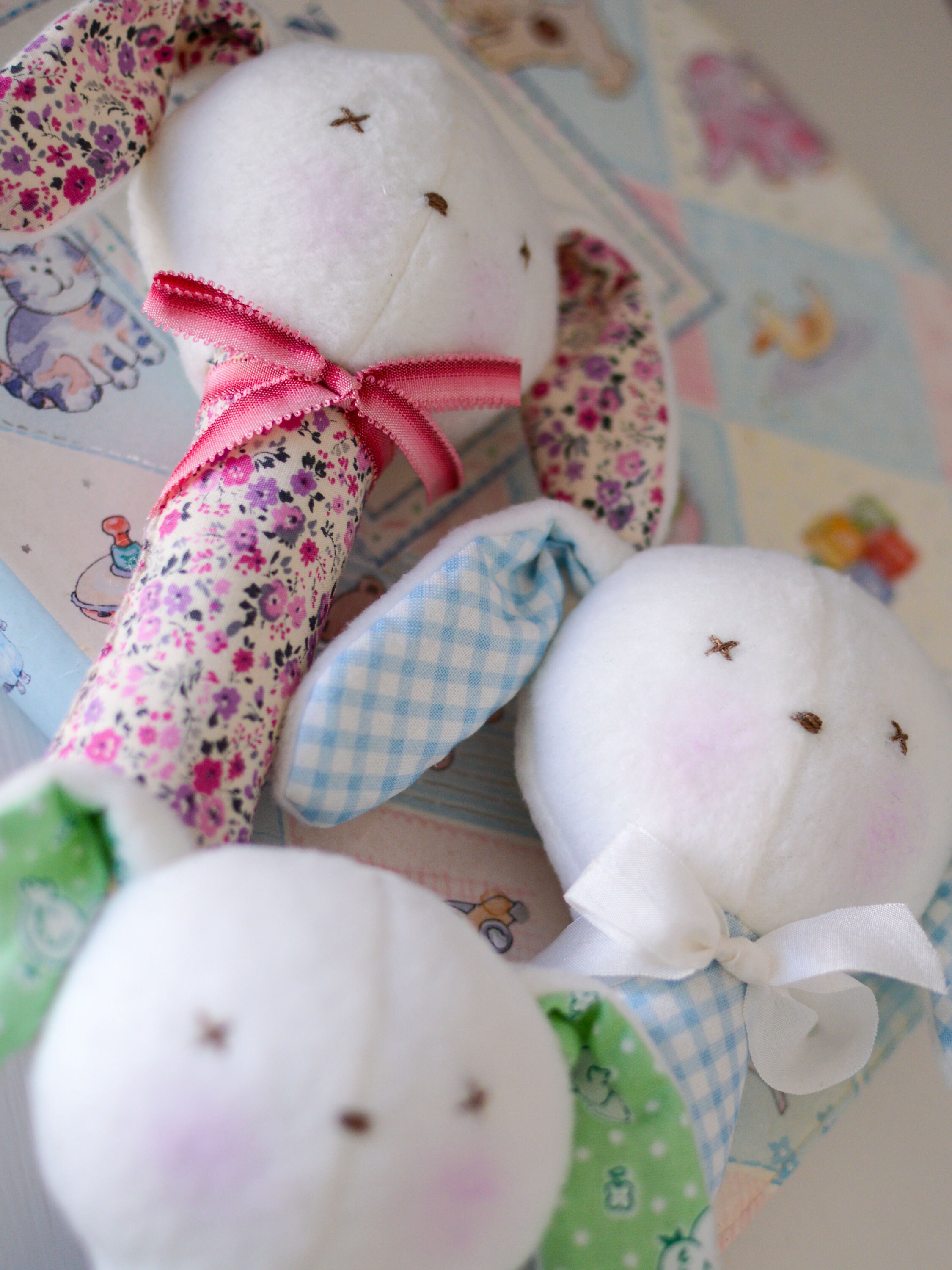 Blushing Bunny Rattle Soft Toy: Baby Sewing Pattern (PDF) - Etsy