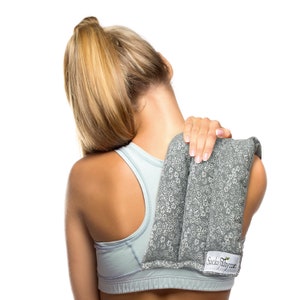Microwavable Heating Pad, Hot Therapy Relief, Flaxseed Microwave Heating Pack Moist Heat Heating Pads Reusable Cotton/Fleece, Large 18&quot;x7&quot;