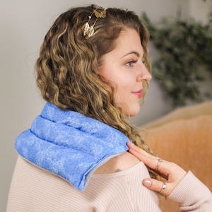 Microwavable Heating Pad, Hot Therapy Relief, Flaxseed Microwave Heating Pack Moist Heat Heating Pads Reusable Cotton/Fleece, Large 18&quot;x7&quot;