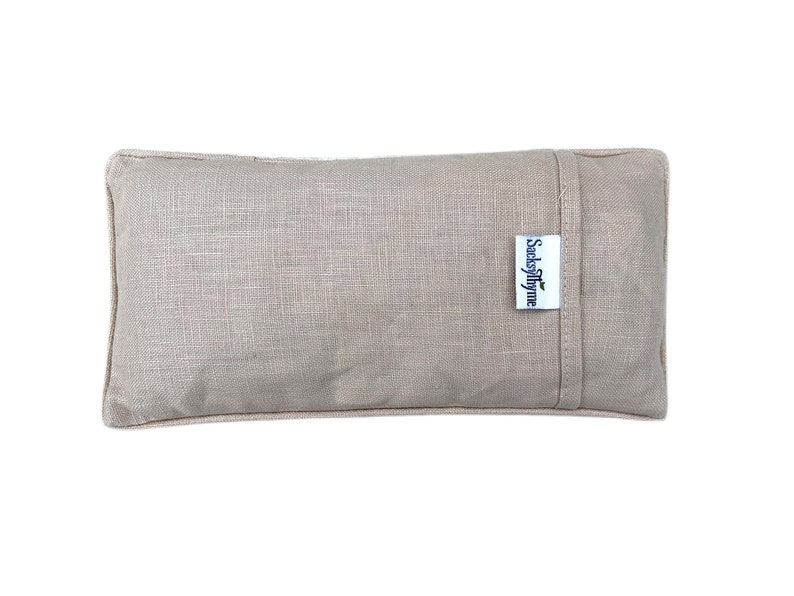 Organic Linen Eye Pillow, Yoga Eye Pillow, Self Care Gift, Removable Washable Cover, Stress Relief Lavender Heating Pad Hot Cold Sand