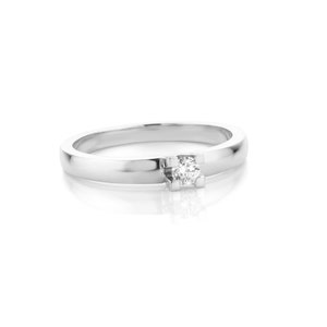 White gold ring, diamond solitaire ring unique style by Cober. Engagement ring for her. Free shipping image 2