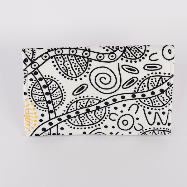 Passport Cover - Passport Sleeve - Passport Holder - White Passport Wallet - Travel Documents Holder - Aboriginal Passport Case