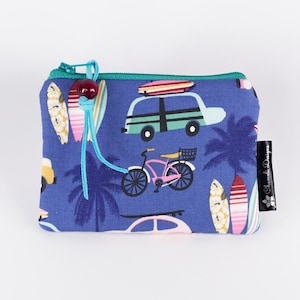 Tiny Wallet - Zippered Pouch - Coin Purse - Coin Pouch - Makeup Pouch - Card Pouch - Zipper Pouch - 80s Pouch