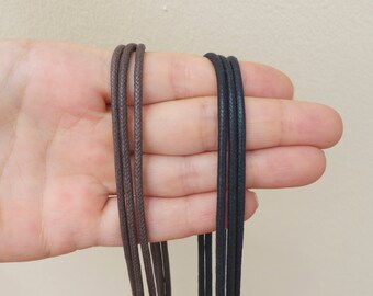 10 yards of 2 mm black or brown cotton cord/shoe laces/string for footwear(laced boots, shoes, sneakers, laced sandals)
