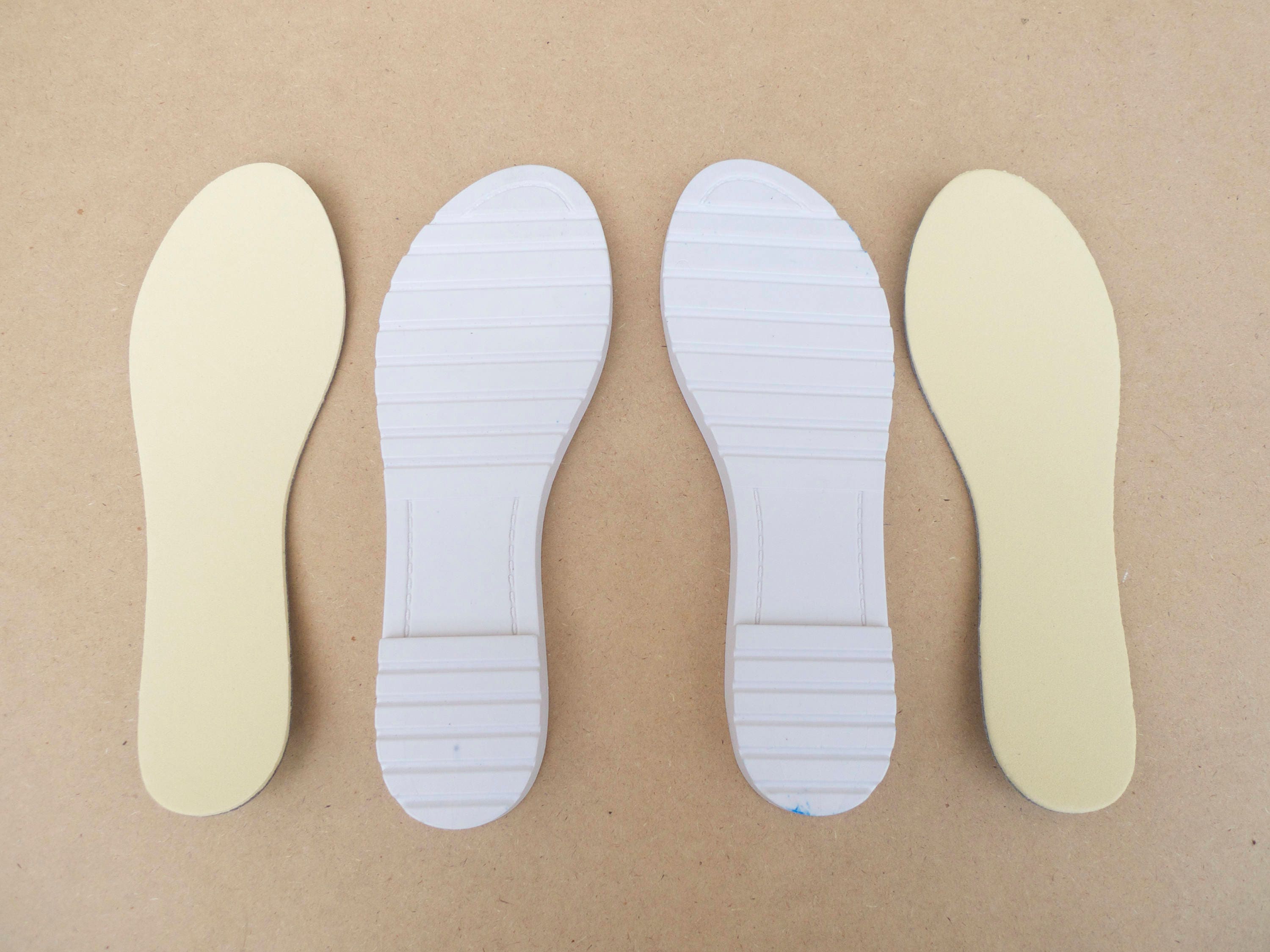 Set of 5 pairs 3640 EU size of white thick rubber soles Etsy