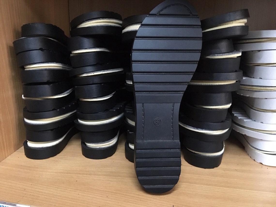 Set of 5 pairs 3640 EU size of white thick rubber soles Etsy