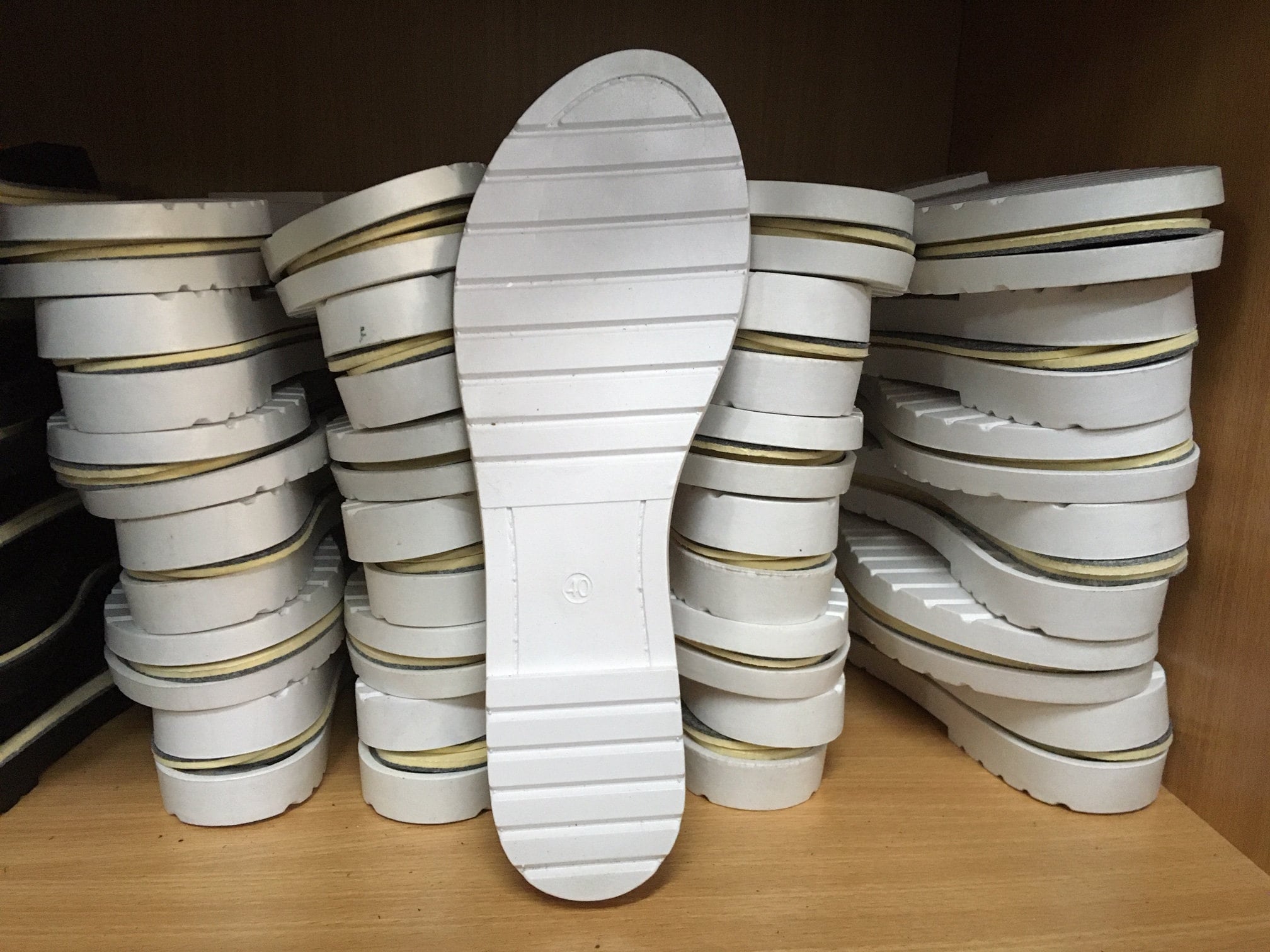 Set of 5 pairs 3640 EU size of white thick rubber soles Etsy