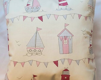 Beach Hut / Boat / Seaside Cushion Cover / Pillow (very slight second)