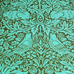 Funda de cojín Woodland verde / almohada / tela William Morris 16" x 16"