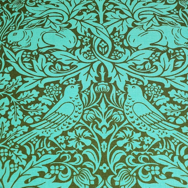 Woodland Cushion Cover Green / Pillow / William Morris Fabric 16" x 16"