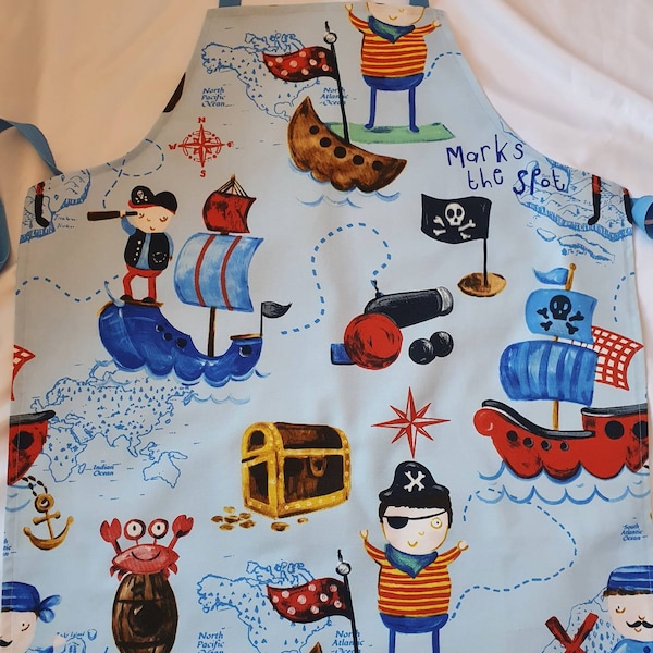 Large  Adult Pirate Apron / Pinny / Overall / BBQ, Father's Day Gift