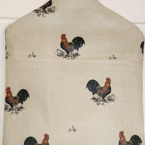 Chicken Peg bag,peg storage,oilcloth peg bag,peg storage,clothes peg holder,clothes pin bag, chicken oilcloth peg bag