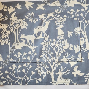 Pocket Woodland Cotton Half Waist Apron, Gardening Apron, Garden Gift, Utility Apron, Teachers Apron, Vendors Apron, Classroom Apron