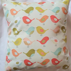 Funda de cojín/almohada de algodón con diseño de pájaro moderno