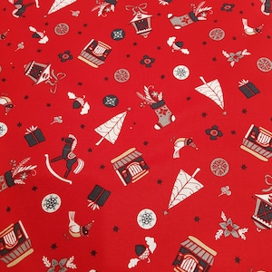Red Christmas Table Runner