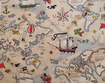 Animal Treasure Map Cushion Cover / Pillow