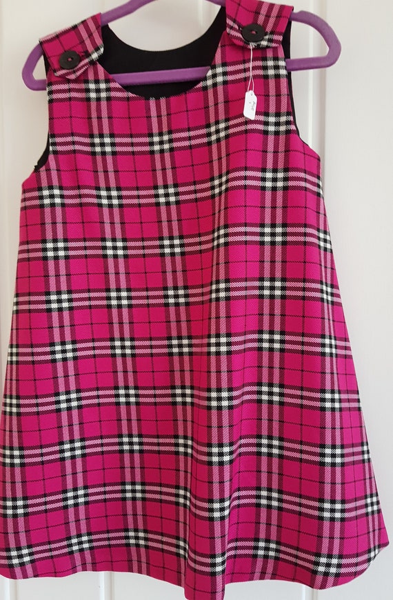 pink tartan dress