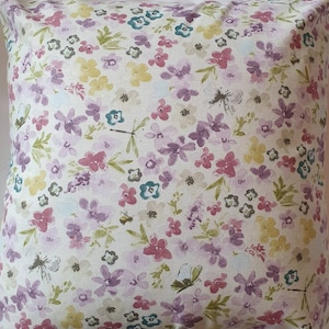 Butterfly and Flower Cotton Cushion Cover / Pillow