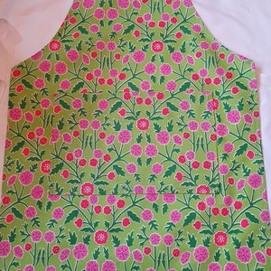Adult, Flower Cookery Adult Apron / Overall / Pinny With Pocket