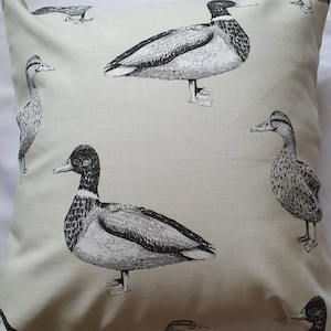 Cream Duck / Bird Cotton Cushion Cover/ Pillow