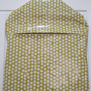 Peg bag,peg storage,oilcloth peg bag,peg storage,clothes peg holder,clothes pin bag, yellow spot oilcloth peg bag