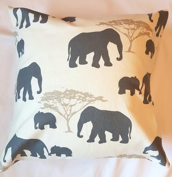 Grey Elephant Cushion Cover Pillow | Etsy African Grey Elephant Pillow Case