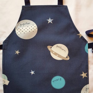Planets Children&#39;s Apron / Pinny / Toddler Apron/ Overall/ Child&#39;s Apron, Jupiter, Mars