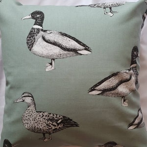 Green Duck / Bird Cotton Cushion Cover/ Pillow