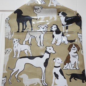 Peg bag,peg storage,oilcloth peg bag,peg storage,clothes peg holder,clothes pin bag, dog oilcloth peg bag