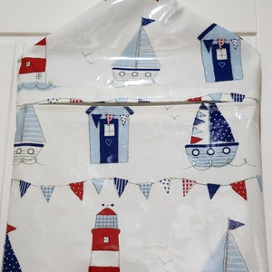 Peg bag,peg storage,oilcloth peg bag,peg storage,clothes peg holder,clothes pin bag, beachut oilcloth peg bag