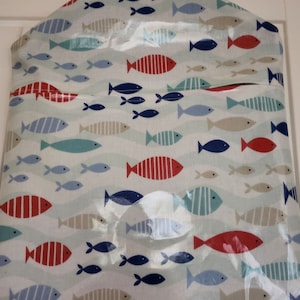 Peg bag,peg storage,oilcloth peg bag,peg storage,clothes peg holder,clothes pin bag, fish oilcloth peg bag