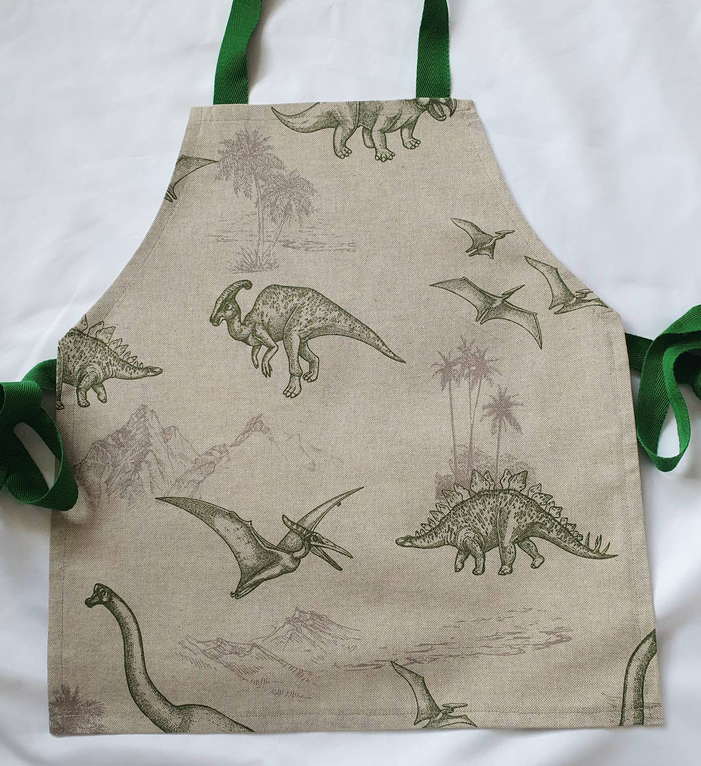 Jurassic Dinosaur Pink Personalized Girls Apron