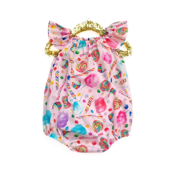 Girls Candy Outfit, Girls Candy Dress, Baby Romper, Toddler Romper, Birthday Dress, Birthday Romper, Lollipop Outfit, Baby Girl Outfit