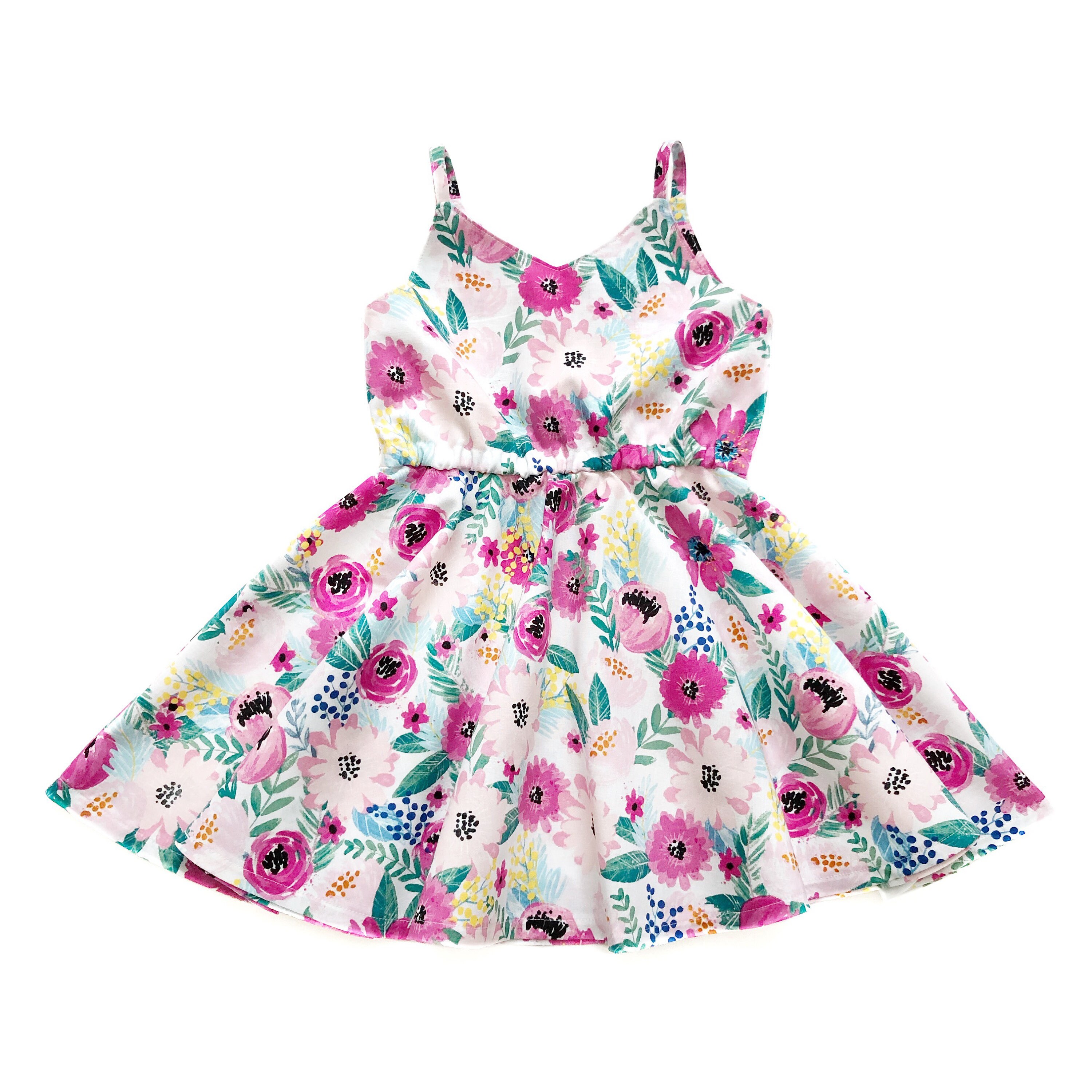 Girls Floral Print Casual Dress