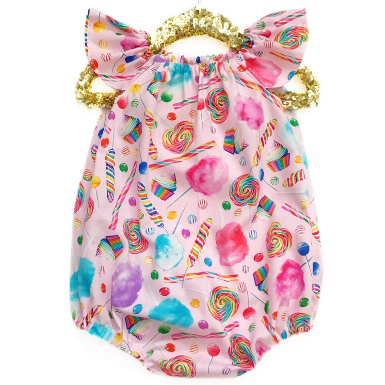 Girls Candy Outfit Girls Candy Dress Baby Romper Toddler Etsy