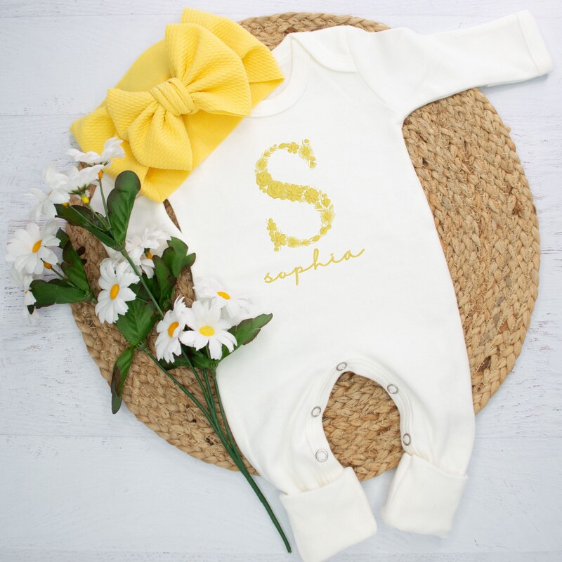 Lovable Foxy Family Yellow Baby Romper