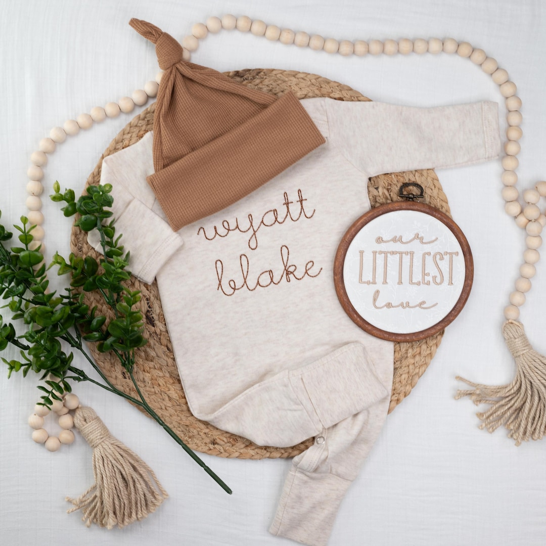 Personalized Baby Boy Coming Home Outfit, Newborn Hospital Announcement ...