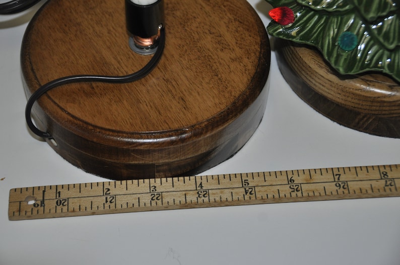 Wood Ceramic Christmas Tree Base With Light Etsy