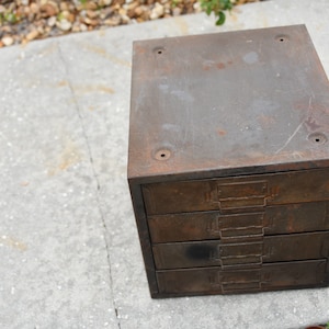 Vintage Metal Parts Cabinet